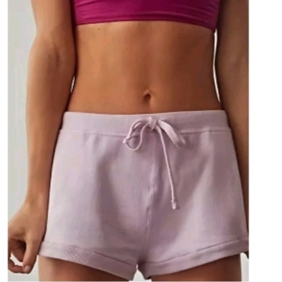 Free People Where The Wind Blows powdered lavender cotton shorts, size S, NWT - Picture 4 of 11
